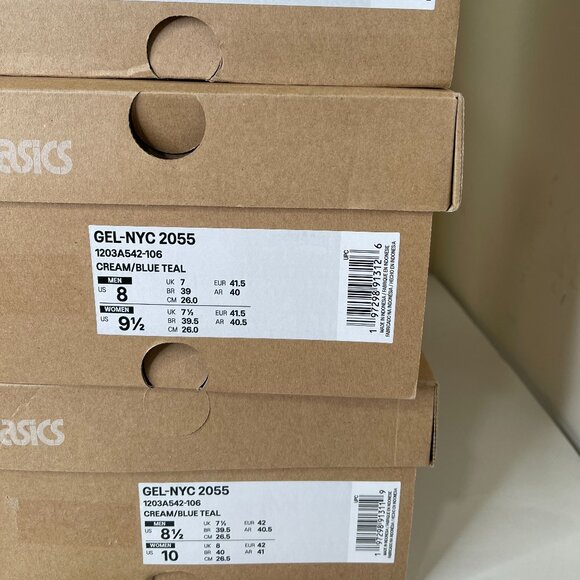 Asics Gel NYC 2055 Cream Blue Teal WOMENS SIZES UNISEX - Picture 8 of 8